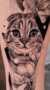 Katt tatuering, Cat tattoo.