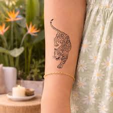 Leopard tattoo, leopard tatuering.