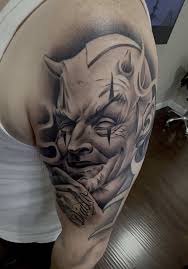 Djävuen tatuering, Devil tattoo.