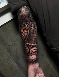 Leopard tattoo, leopard tatuering.