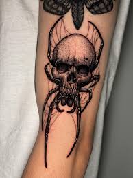 Spindel, spindlar tatuering, spider tattoo.