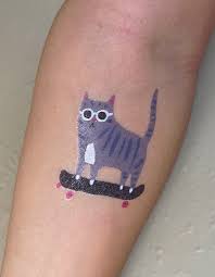 Katt tatuering, Cat tattoo.