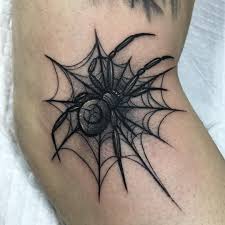 Spindel väv tatuering, Spider web tattoo.