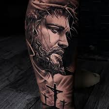 Jesus tatuering, Jesus tattoo.