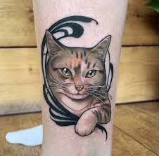 Katt tatuering, Cat tattoo.