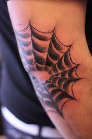 Spindel väv tatuering, Spider web tattoo.