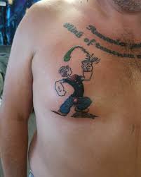 Karl alfred tatuering, Popeye tattoo.