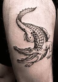 Krokodil, alligator tatuering, crocodile, alligator tattoo.