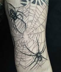 Spindel väv tatuering, Spider web tattoo.