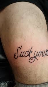 Sug den tatuering, Suck it tattoo.