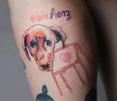 Hund tatuering, Dog tattoo.