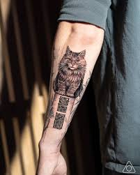 Katt tatuering, Cat tattoo.