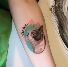 Katt tatuering, Cat tattoo.
