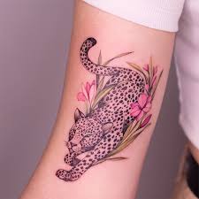 Leopard tattoo, leopard tatuering.