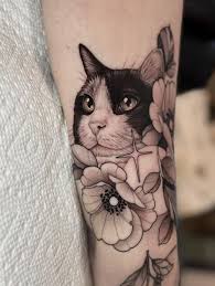 Katt tatuering, Cat tattoo.