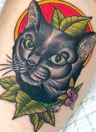 Katt tatuering, Cat tattoo.