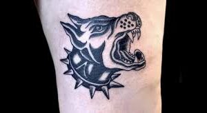 Hund tatuering, Dog tattoo.