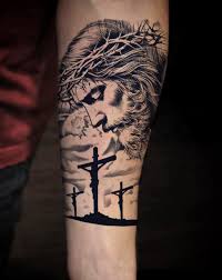 Jesus tatuering, Jesus tattoo.