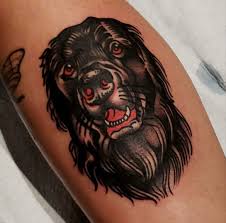 Hund tatuering, Dog tattoo.