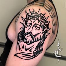 Jesus tatuering, Jesus tattoo.