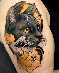 Katt tatuering, Cat tattoo.