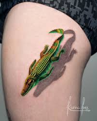 Krokodil, alligator tatuering, crocodile, alligator tattoo.
