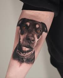 Hund tatuering, Dog tattoo.