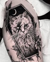 Katt tatuering, Cat tattoo.