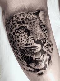 Leopard tattoo, leopard tatuering.