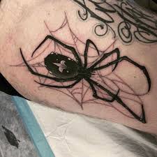 Spindel väv tatuering, Spider web tattoo.