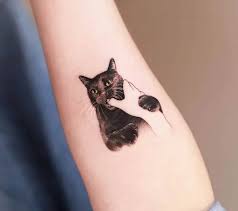 Katt tatuering, Cat tattoo.