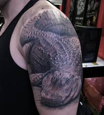 Krokodil, alligator tatuering, crocodile, alligator tattoo.