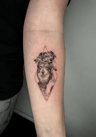 Hund tatuering, Dog tattoo.