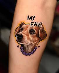 Hund tatuering, Dog tattoo.