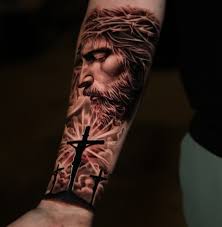 Jesus tatuering, Jesus tattoo.