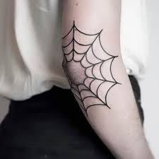 Spindel väv tatuering, Spider web tattoo.