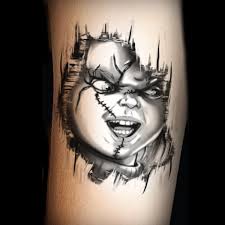 Chucky tatuering, Chucky tattoo.