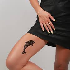 Delfin tatuering, Dolphin tattoo.