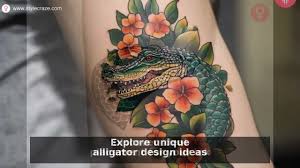 Krokodil, alligator tatuering, crocodile, alligator tattoo.