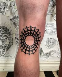 Spindel väv tatuering, Spider web tattoo.