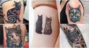 Katt tatuering, Cat tattoo.