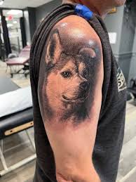 Hund tatuering, Dog tattoo.