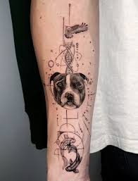 Hund tatuering, Dog tattoo.