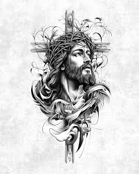 Jesus tatuering, Jesus tattoo.