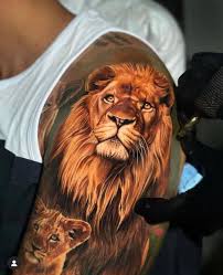 Lejon, tatuering, lion tattoo.