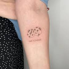 Tärningar tatuering, dice, tattoo.