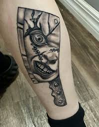 Chucky tatuering, Chucky tattoo.
