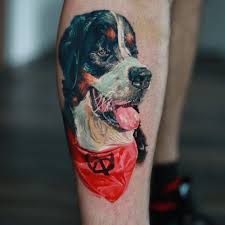 Hund tatuering, Dog tattoo.