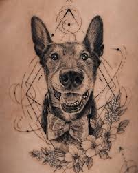 Hund tatuering, Dog tattoo.