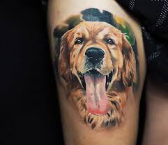 Hund tatuering, Dog tattoo.
